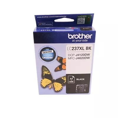 Brother Genuine LC237XL-BK Black HY Ink Cartridge->DCP-J4120DW/MFC-J4620DW 1.2K • $53.17